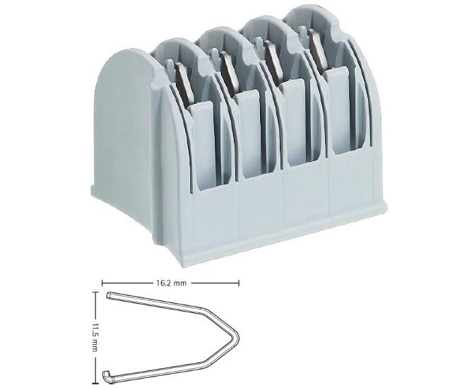 КЛІПСА ЛІГАТУРНА ПОДВІЙНА, РОЗМІР XL З ЗАЩІПКОЮ, 12 КАРТРИДЖІВ ПО 4 КЛІПСИ, 11,6х16,2